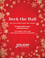 Deck the Hall SSAATTBB choral sheet music cover Thumbnail